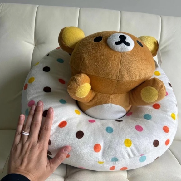 Rilakkuma San-x Donut Stuffed Plushie Large 20” - Picture 11 of 12